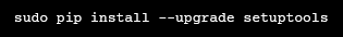 pip install setuptools
